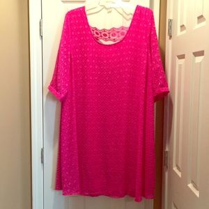 Lane Bryant Hot Pink Dress